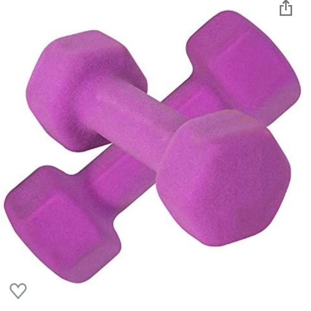 Set of 2 Neoprene dumbbell hand weights (5lb)